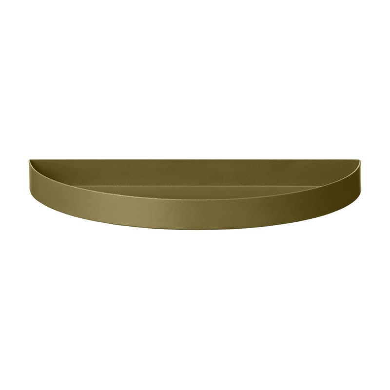 Table et cuisine - Plateaux et plats de service - Plateau Unity métal vert / Demi-cercle - L 21,5 cm - AYTM - Vert brossé - Fer peint
