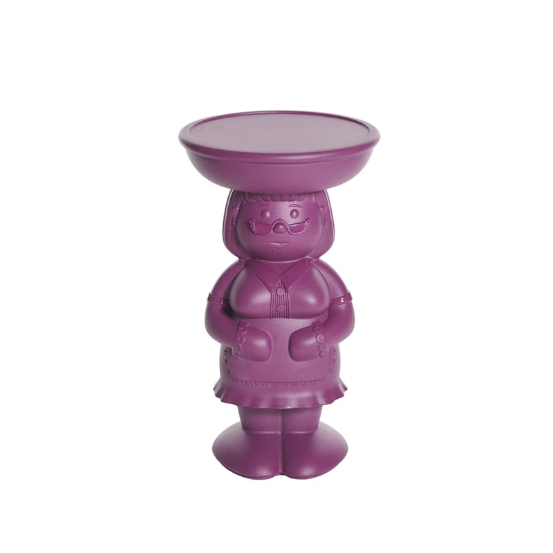 Mobilier - Tables basses - Table d\'appoint Amanda plastique violet / Ø 36 x H 60 cm - Slide - Violet prune - Polyéthylène