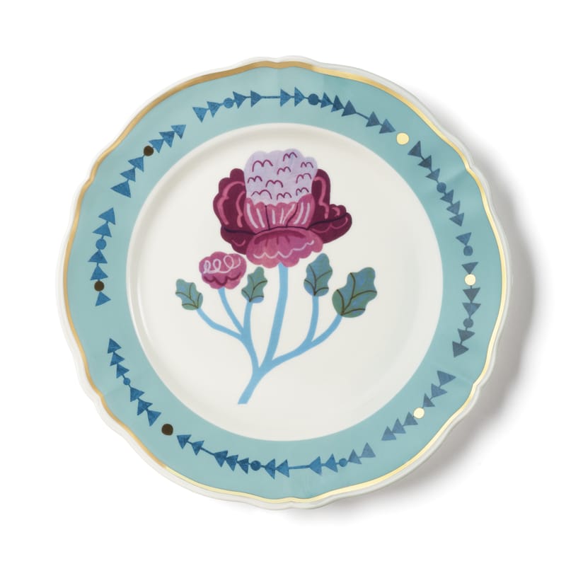 Tisch und Küche - Teller - Teller Botanica keramik blau / Ø 26,5 cm - Bitossi Home - Blau - Porzellan