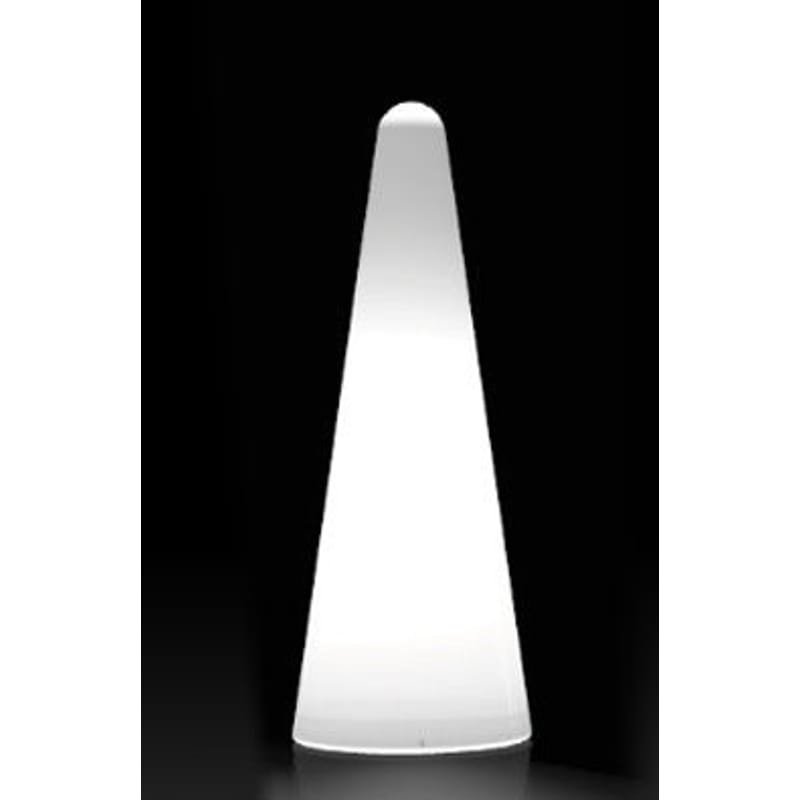 Luminaire - Lampadaires - Lampadaire d\'extérieur Cono plastique blanc / H 113 cm - Slide - H 113 cm - Extérieur - Polyéthylène recyclable rotomoulé