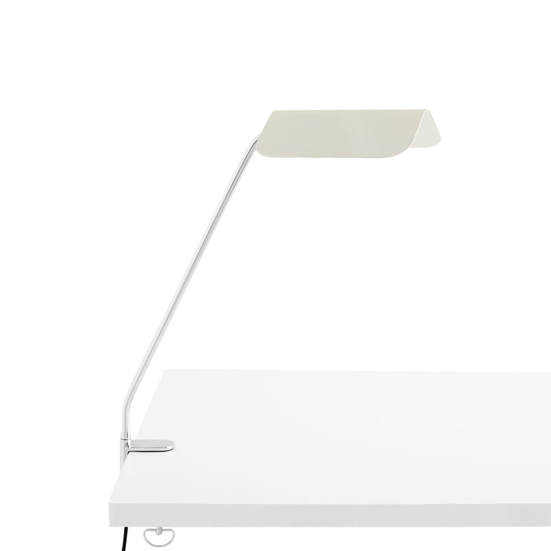 Luminaire - Lampes de table - Lampe de bureau Apex Clip métal blanc / Base étau - H 43,2 cm  / Orientable - Hay - Blanc - Acier
