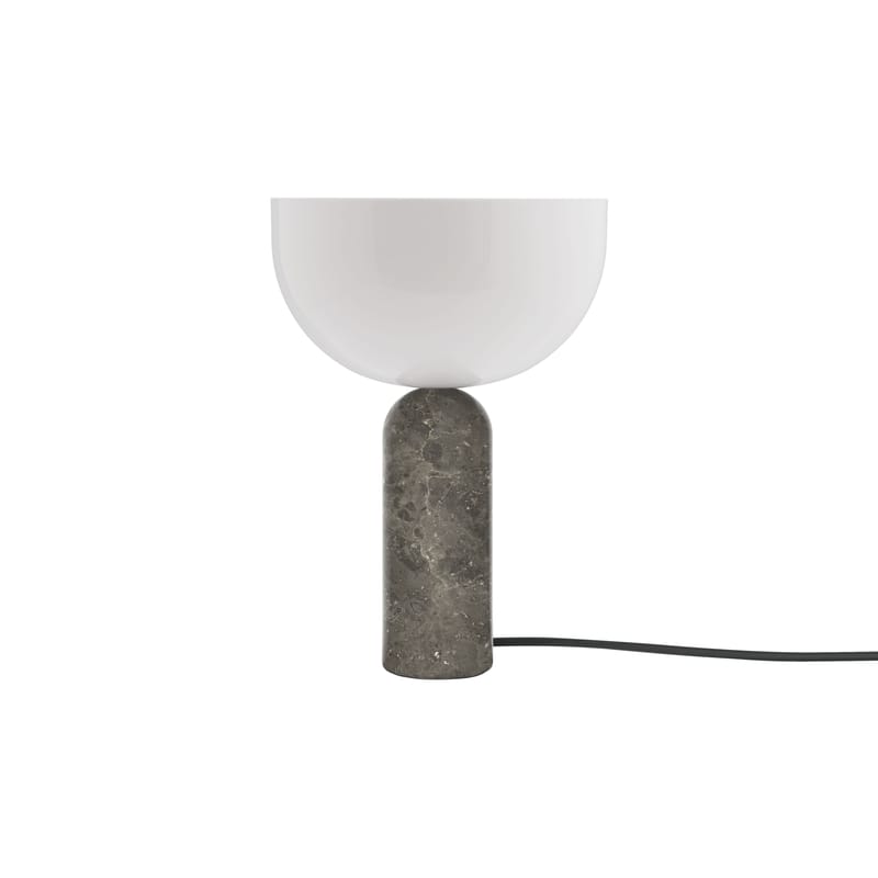 Luminaire - Lampes de table - Lampe de table Kizu Small pierre gris / Base marbre - H 35 cm - NEW WORKS - Marbre gris - Acrylique, Marbre