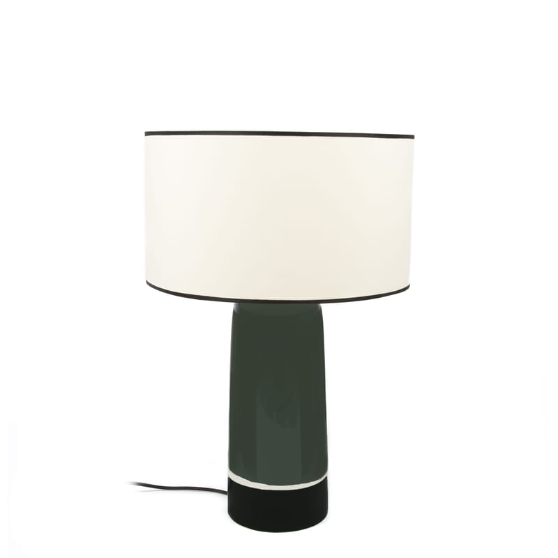 Luminaire - Lampes de table - Lampe de table Sicilia Small céramique vert / H 50 cm - Maison Sarah Lavoine - Vert - Céramique, Coton