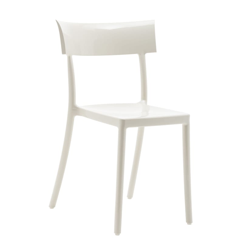 Furniture - Chairs - Generic Catwalk Stacking chair plastic material white / Polycarbonate - Kartell - White - Polycarbonate