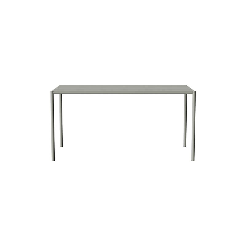 Jardin - Tables de jardin - Table rectangulaire Sine métal gris / 151 x 75,5 cm - NINE - Gris - Acier inoxydable