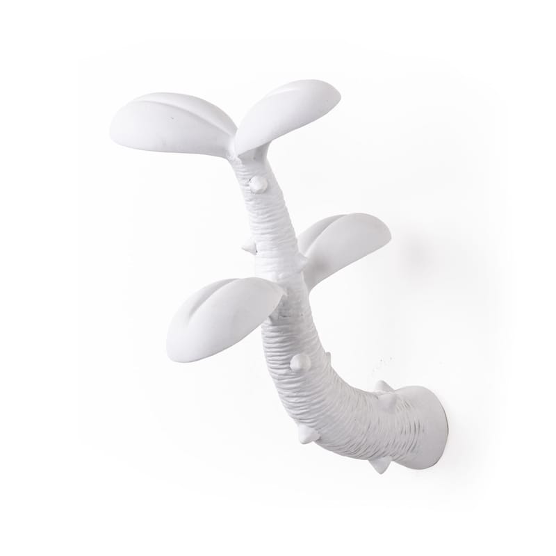 Möbel - Möbel für Kinder - Wandhaken Sprout Medium plastikmaterial weiß / H 20 cm - Kunstharz - Seletti - Weiß - Harz