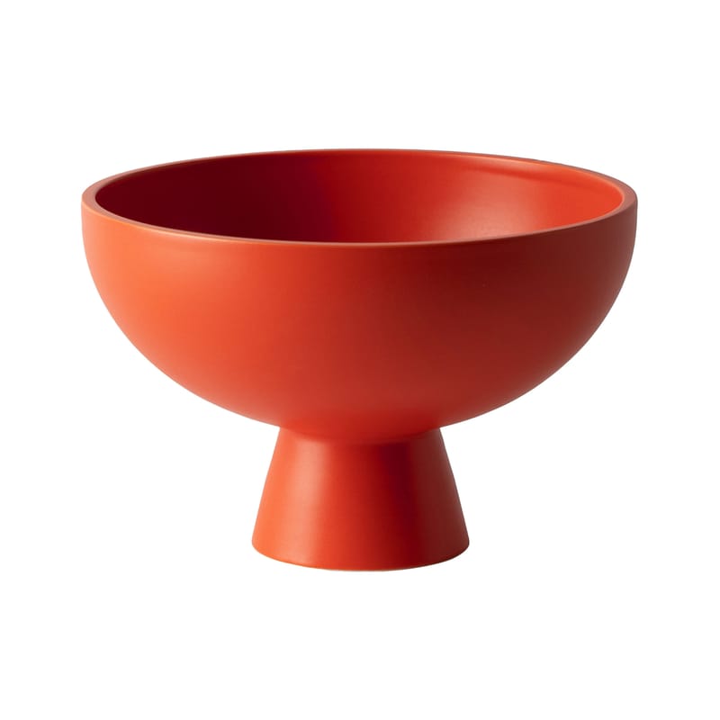 Table et cuisine - Saladiers, coupes et bols - Coupe Strøm Large céramique orange / Ø 22 cm - Fait main - raawii - Corail Strong - Céramique émaillé