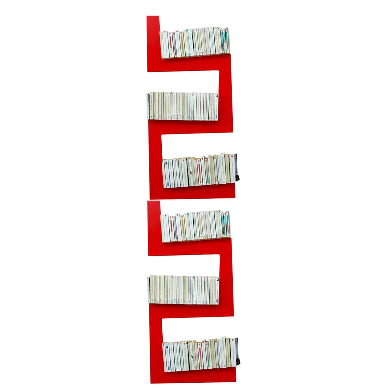 Mobilier - Etagères & bibliothèques - Etagère TwoSnakes bois rouge lot de 2 - La Corbeille - Rouge - MDF laqué