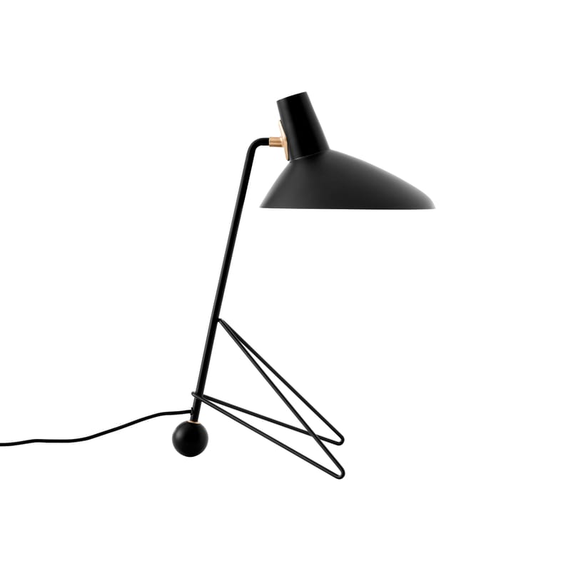 Luminaire - Lampes de table - Lampe de table Tripod HM9 métal noir / Modèle de 1953 - &tradition - Noir - Acier, Aluminium