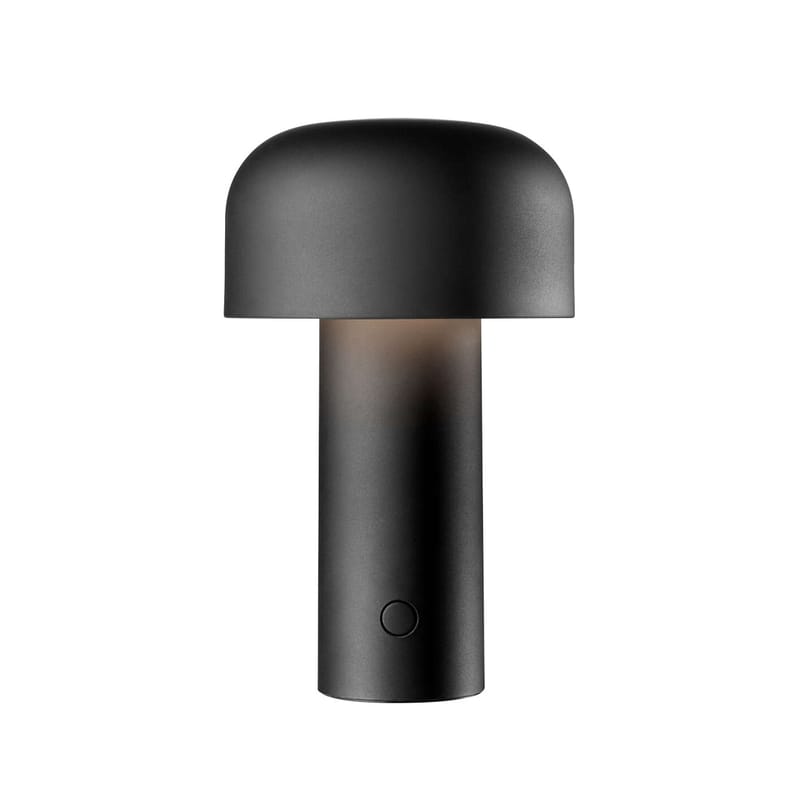 Luminaire - Lampes de table - Lampe sans fil rechargeable Bellhop plastique noir / USB - Barber & Osgerby, 2018 - Flos - Noir mat - Polycarbonate
