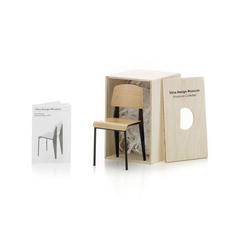 Décoration - Objets déco et cadres-photos - Miniature Standard Chair bois naturel / Jean Prouvé, 1930 - Vitra - Standard Chair - Acier, Contreplaqué courbé