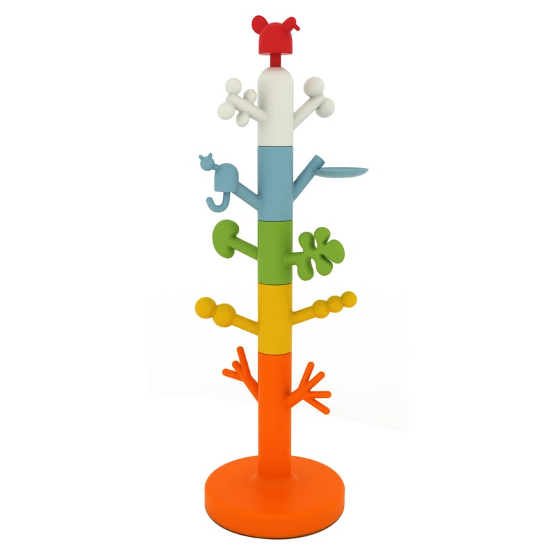 Furniture - Kids Furniture - Paradise Tree Standing coat rack metal plastic material multicoloured Modular - Magis - Multicoloured - Polythene