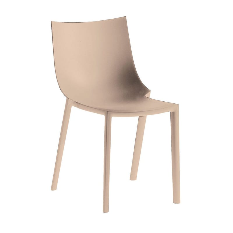 Éco Design - Production locale - Chaise empilable Bo plastique beige - Driade - Beige poudré - Polypropylène