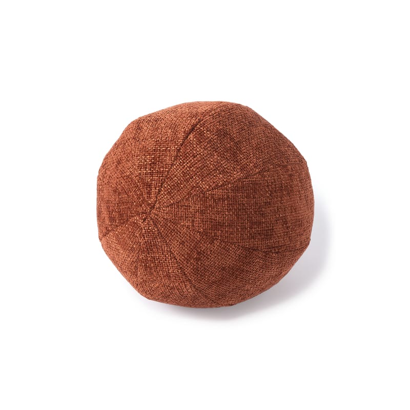 Décoration - Coussins - Coussin Ball Large tissu orange / Ø 40 cm - Pols Potten - Rouille - Mousse, Tissu polyester