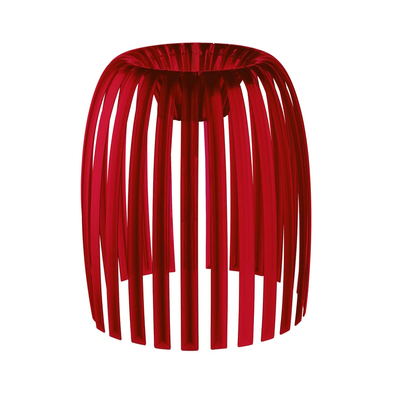 Luminaire - Suspensions - Abat-jour Josephine Medium plastique rouge / Ø 31 x H 34 cm - Koziol - Rouge transparent - Polyéthylène