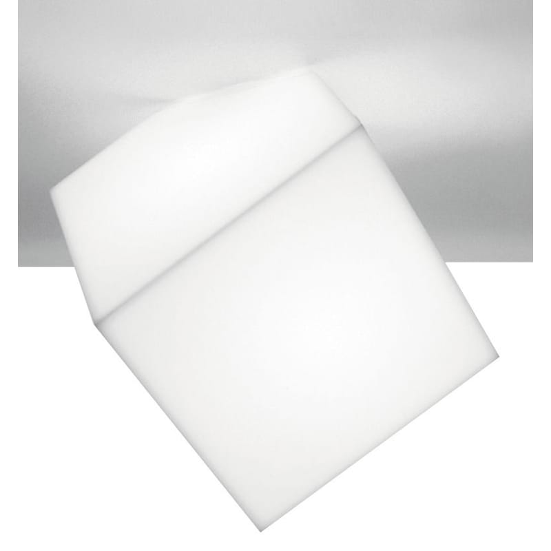 Luminaire - Appliques - Applique Edge plastique blanc / Plafonnier - Artemide - Blanc - côté 30 cm - Polypropylène