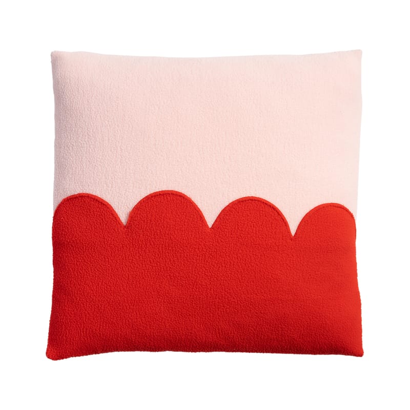 Décoration - Pour les enfants - Coussin Frolic tissu rose / 40 x 40 cm - & klevering - Rose & rouge - Coton, Polyester