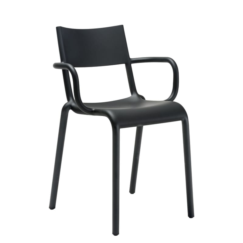Mobilier - Chaises, fauteuils de salle à manger - Fauteuil empilable Generic A - Kartell - Noir - Polypropylène