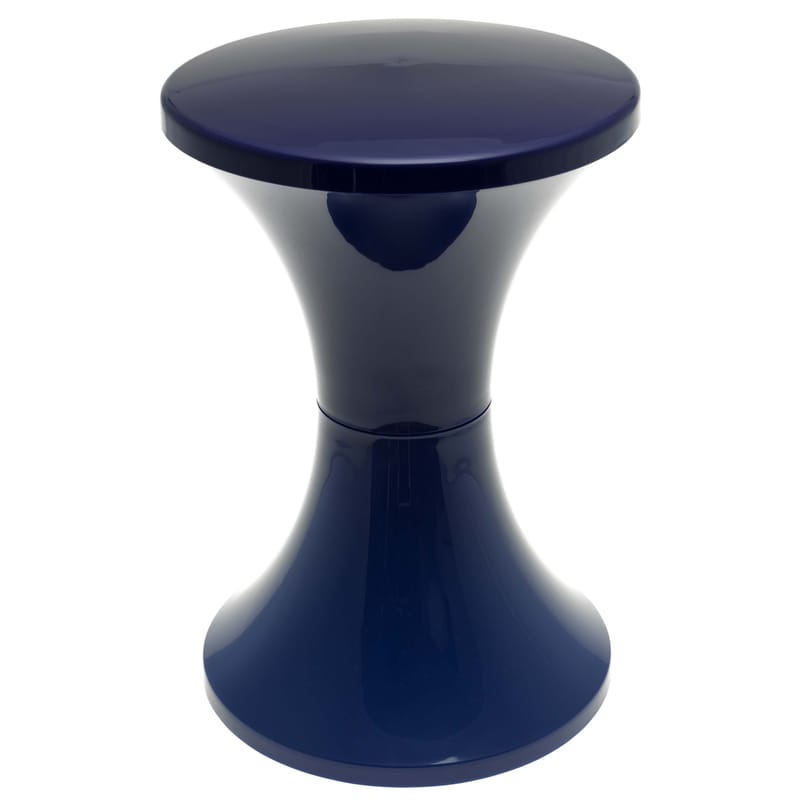 Furniture - Stools - Tam Tam Pop Stool plastic material blue - Stamp Edition - Navy blue - Polypropylène opaque