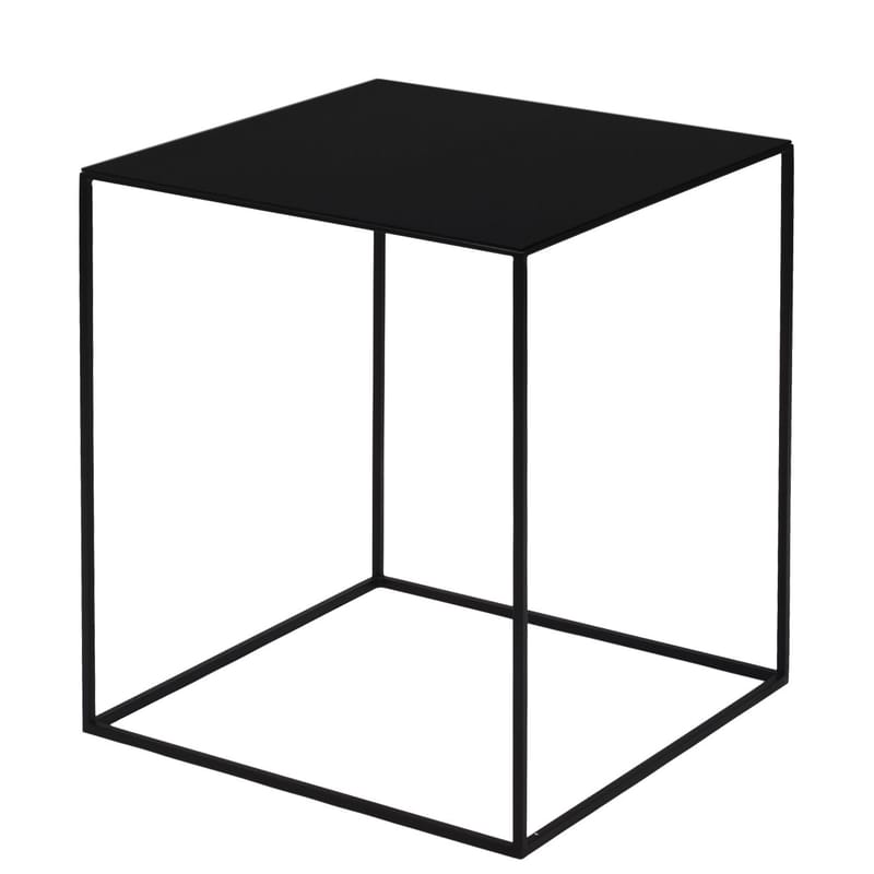 Mobilier - Tables basses - Table basse Slim Irony métal noir / 41 x 41 x H 46 cm - Zeus - Métal noir cuivré / Pied noir cuivré - Acier peint
