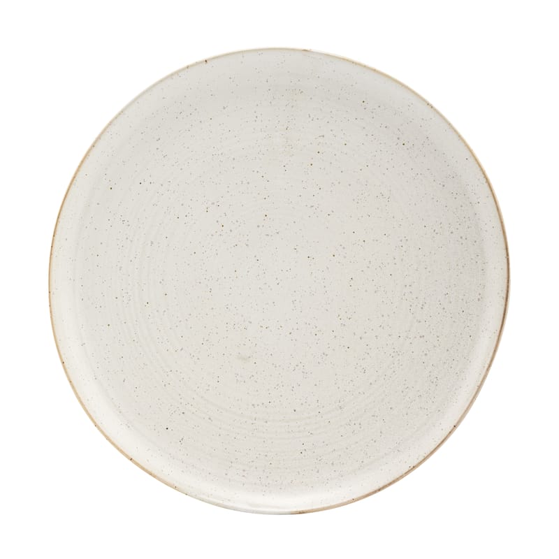 Table et cuisine - Assiettes - Assiette Pion céramique blanc gris / Ø 28 cm - House Doctor - Blanc-gris - Porcelaine émaillée