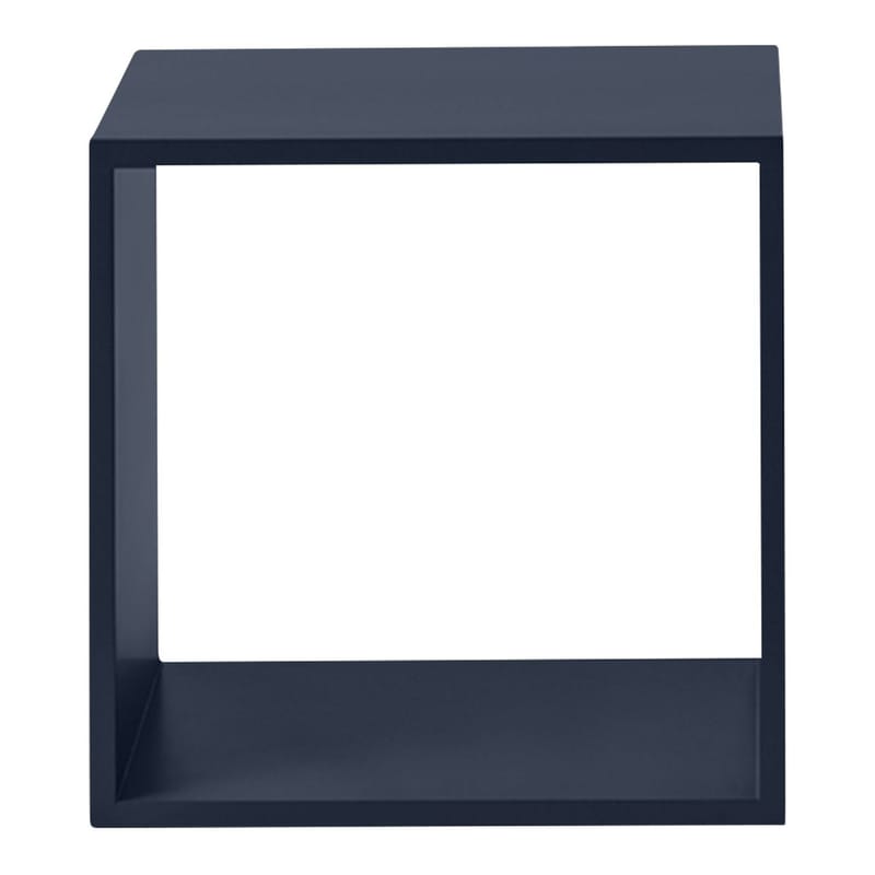 Mobilier - Etagères & bibliothèques - Etagère Stacked bois bleu / Medium carré 43x43 cm/ Sans fond - Muuto - Bleu Nuit - MDF peint