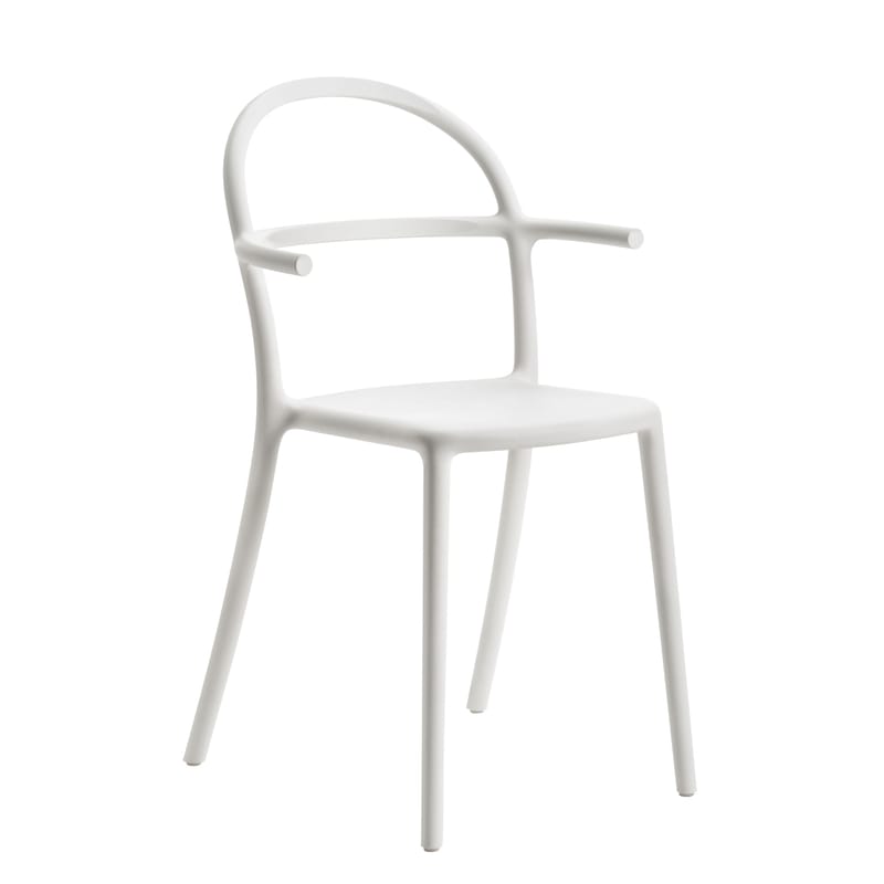 Mobilier - Chaises, fauteuils de salle à manger - Fauteuil empilable Generic C plastique blanc /  Philippe Starck, 2017 - Kartell - Blanc - Prolypopylène