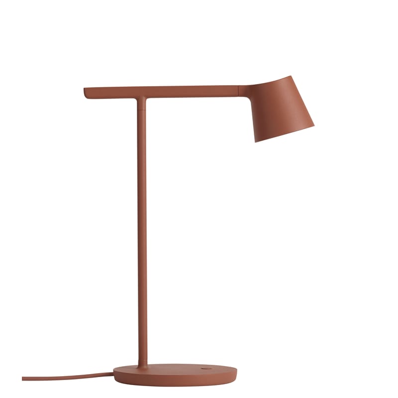 Luminaire - Lampes de table - Lampe de table Tip LED métal orange marron / Orientable - Muuto - Brique - Aluminium