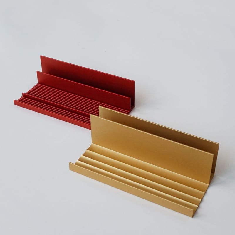 Accessoires - Accessoires bureau - Organiseur de bureau Process-s métal rouge or / Set de 2 - Pauline Deltour - Iconic Serie - Designerbox - Or & Rouge brique - Aluminium