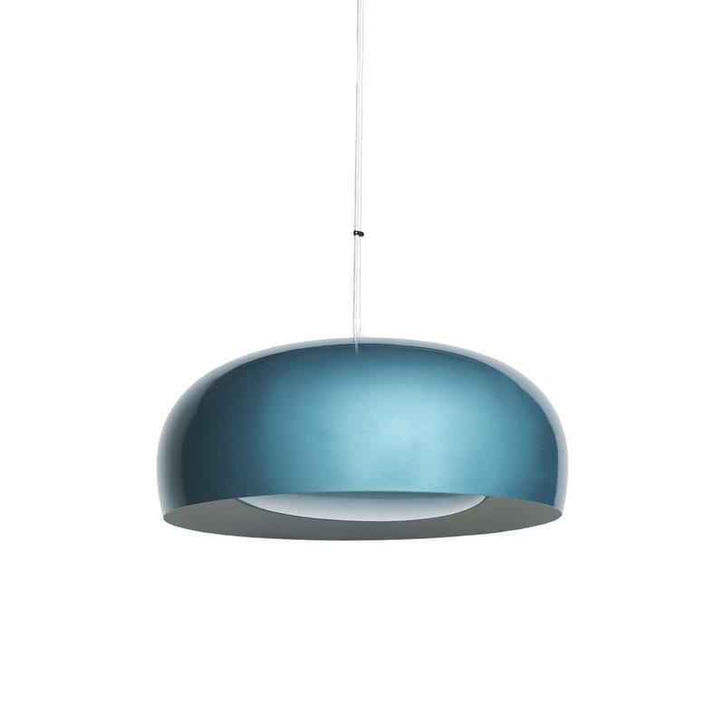 Luminaire - Suspensions - Suspension Brush Grande métal bleu / Ø 60 cm - Petite Friture - Bleu clair - Aluminium