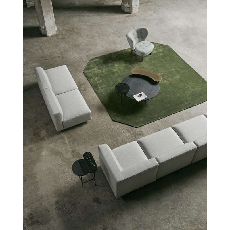 Metal and outlet stone coffee table