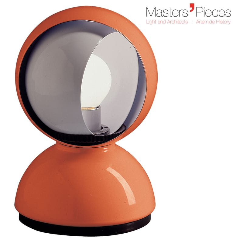 Luminaire - Lampes de table - Lampe de table Masters\' Pieces - Eclisse métal orange / Vico Magistretti , 1965 - Artemide - Orange - Métal verni