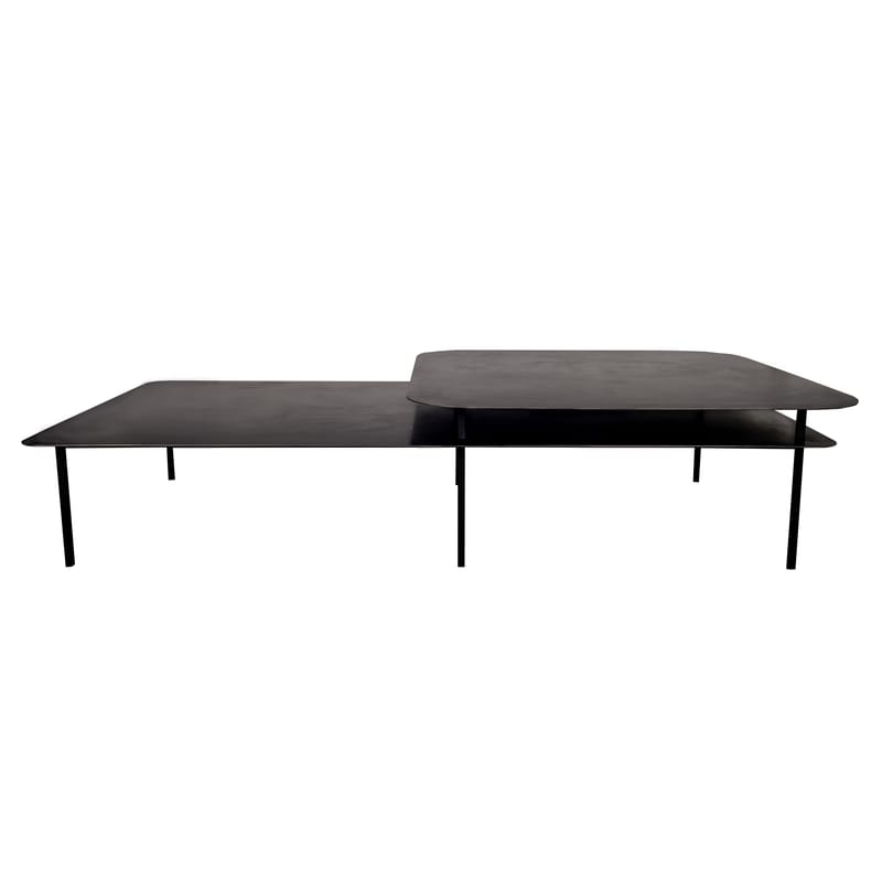 Mobilier - Tables basses - Table basse Tokyo métal noir / Double plateau - L 150 cm - Maison Sarah Lavoine - Noir - Acier