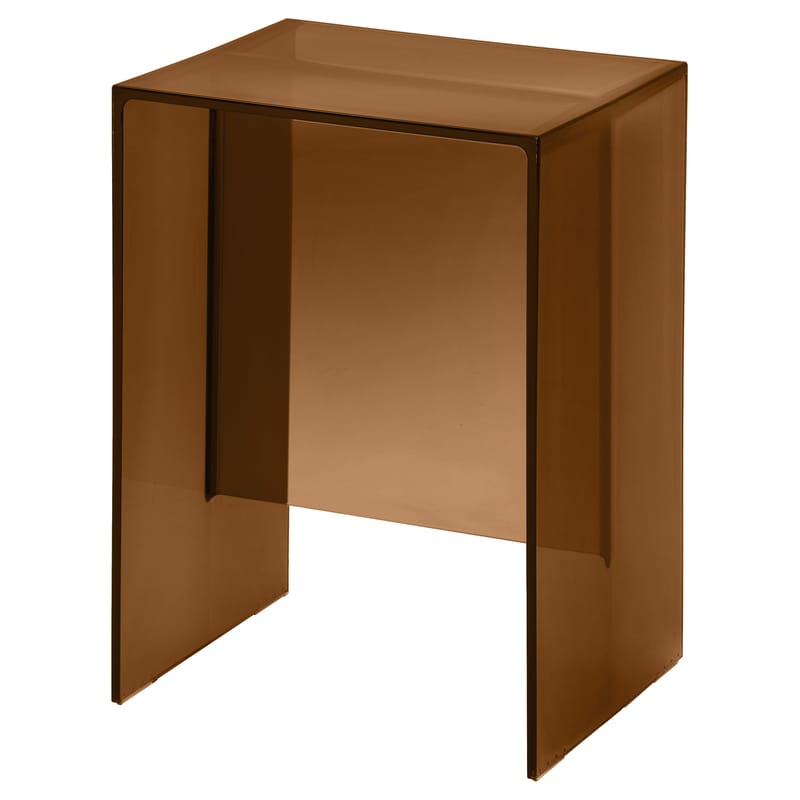 Mobilier - Tables basses - Table d\'appoint Max-Beam plastique marron / Tabouret - Kartell - Ambre - PMMA