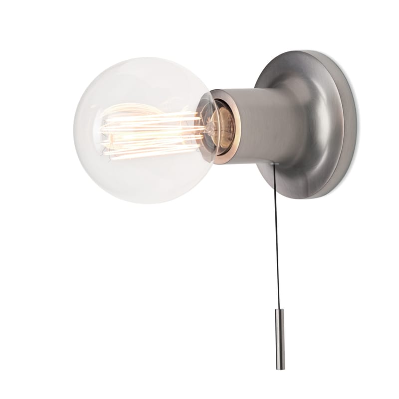 Lighting - Wall Lights - Punt Wall light grey silver metal / With switch - Carpyen - Nickel - Cast aluminium