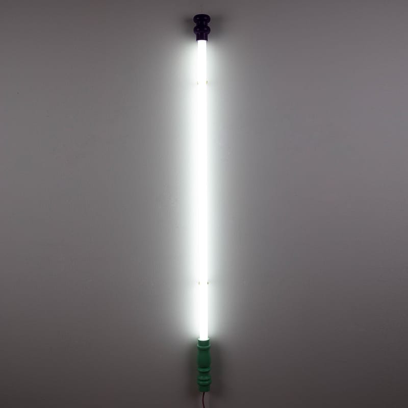 Seletti Superlinea LED Wall light with plug white green purple