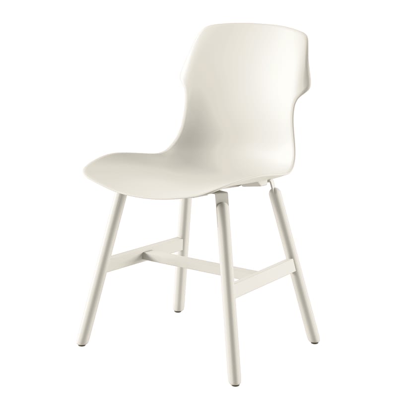 Mobilier - Chaises, fauteuils de salle à manger - Chaise Stereo Metal métal plastique blanc / Pour l\'extérieur - Casamania - Blanc - Métal peint, Polypropylène