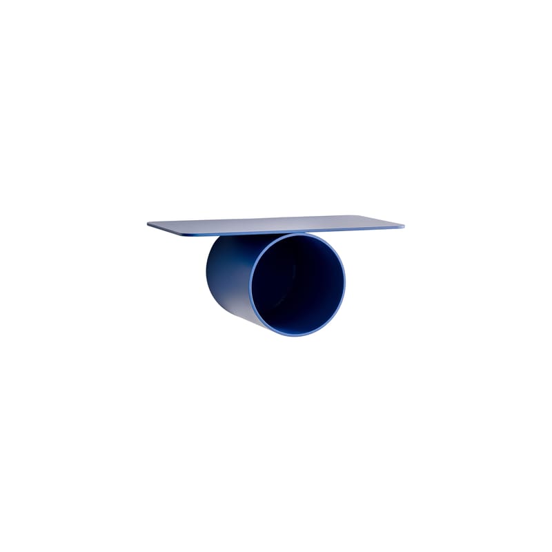 Mobilier - Etagères & bibliothèques - Etagère Pipeline Solo métal bleu / L 37 cm - raawii - Bleu - Aluminium