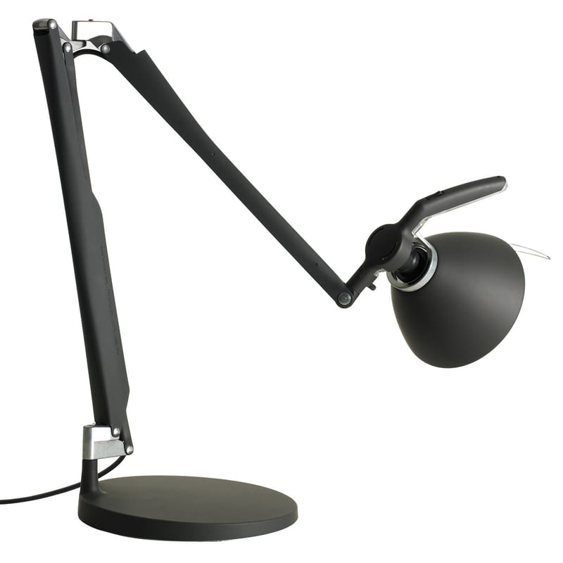 Luminaire - Lampes de table - Lampe de table Fortebraccio métal noir / interrupteur - Luceplan - Noir - Acier verni