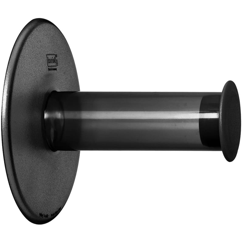 Accessori - Accessori bagno - Portacarta igienica Plug´N Roll materiale plastico grigio nero - Koziol - Antracite trasparente - Materiale plastico