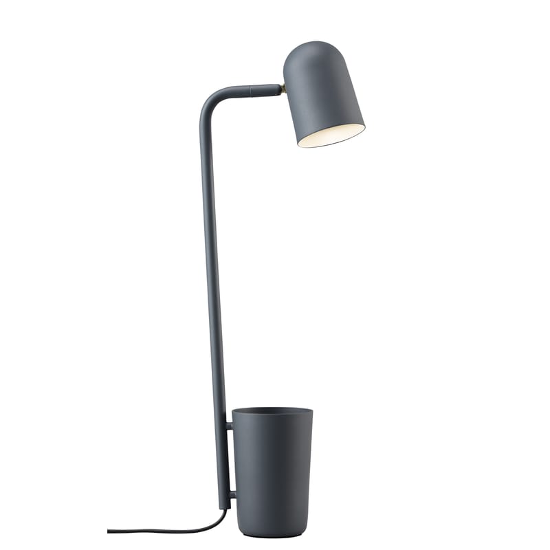 Luminaire - Lampes de table - Lampe de table Buddy métal gris / Pot intégré - Northern  - Gris foncé - Acier peint