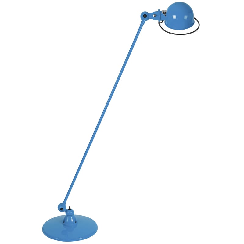 Luminaire - Lampadaires - Liseuse Loft métal bleu / 1 bras articulé - H 120 cm - Jieldé - Bleu brillant - Acier inoxydable