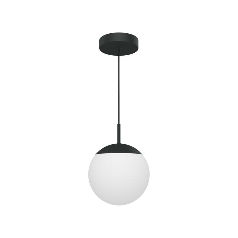 Luminaire - Suspensions - Suspension Mooon! LED métal verre noir / Bluetooth - Ø 25 cm - Fermob - Carbone - Aluminium, Verre