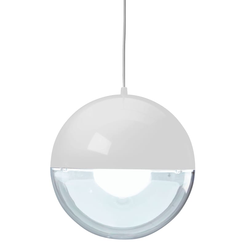 Luminaire - Suspensions - Suspension Orion plastique blanc / Ø 32 cm - Koziol - Blanc  / Transparent - Polystyrène