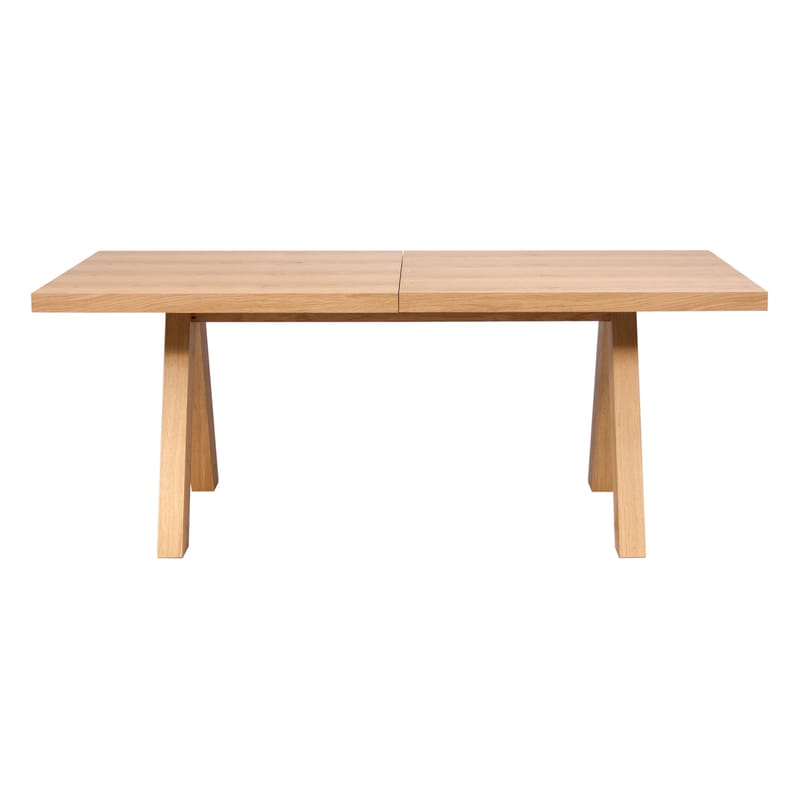Mobilier - Tables - Table à rallonge Oak bois naturel / L 200 à 250 - 6 à 8 personnes - POP UP HOME - Chêne rustique - MDF plaqué chêne, Panneaux d\'aggloméré plaqué chêne