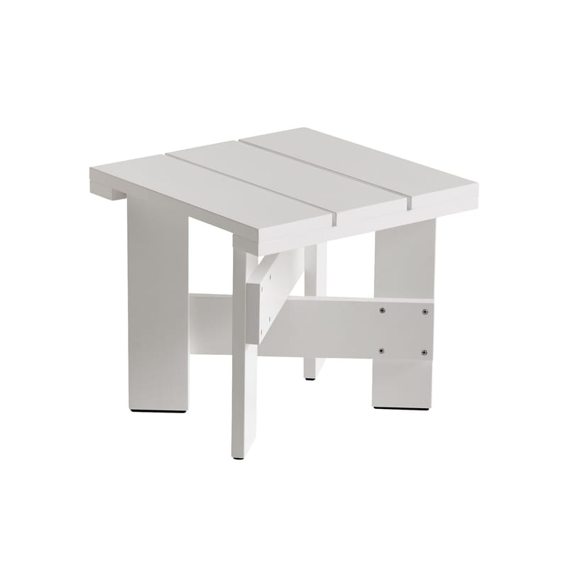 Arredamento - Tavolini  - Tavolino Crate Outdoor legno bianco / Gerrit Rietveld - 49,5 x 49,5 x H 45 cm - Hay - Bianco - Legno di pino massello