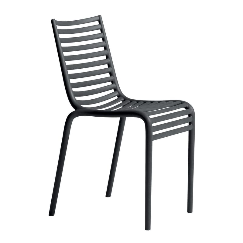 Mobilier - Chaises, fauteuils de salle à manger - Chaise empilable PIP-e Green plastique gris / Plastique recyclé - Philippe Starck, 2010 - Driade - Gris (plastique recyclé) - Plastique recyclé
