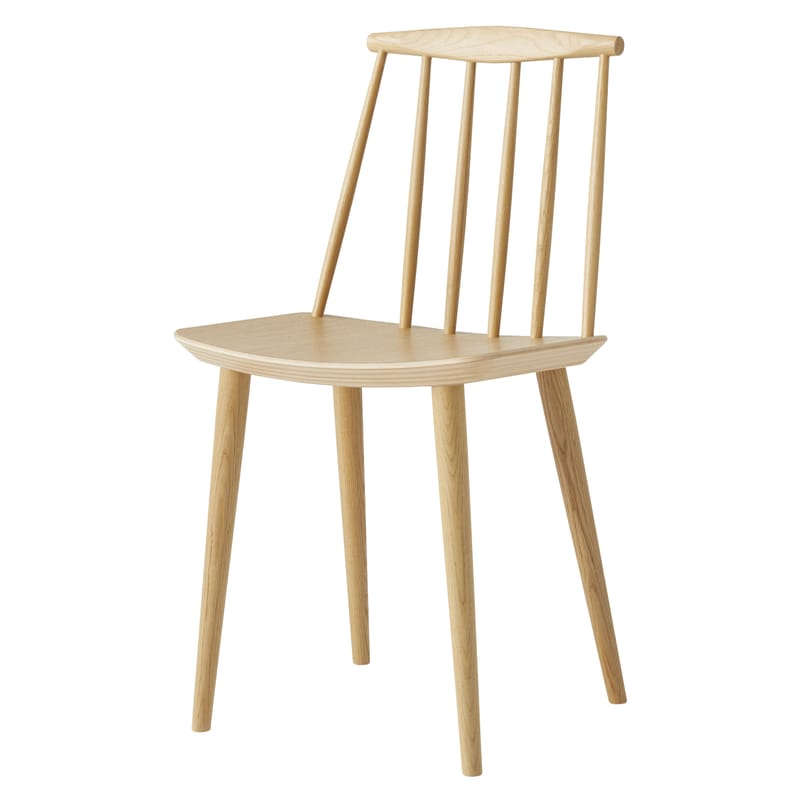 Mobilier - Chaises, fauteuils de salle à manger - Chaise J77 bois naturel / Réédition années 60 - Hay - Chêne - Chêne massif, Placage de chêne