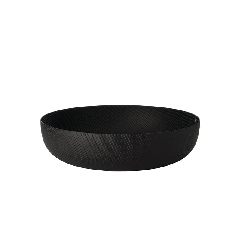 Décoration - Centres de table et vide-poches - Corbeille Eot - JM 17 métal noir / Jasper Morrison - Ø 24 cm - Alessi - Noir - Acier peint