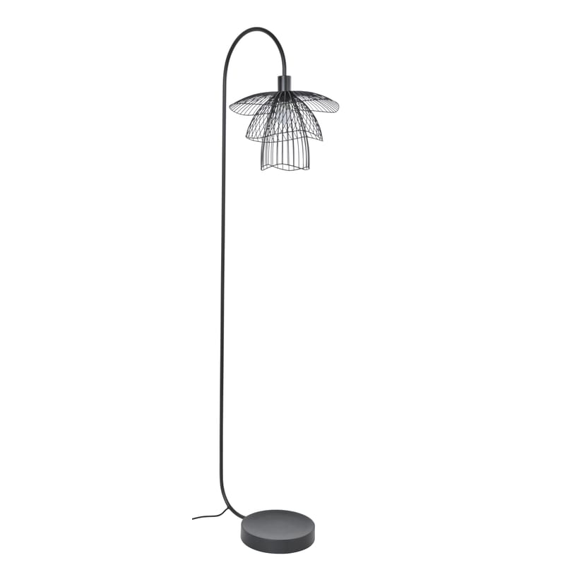 Luminaire - Lampadaires - Lampadaire Papillon métal noir / H 150 cm - Forestier - Noir - Acier thermolaqué